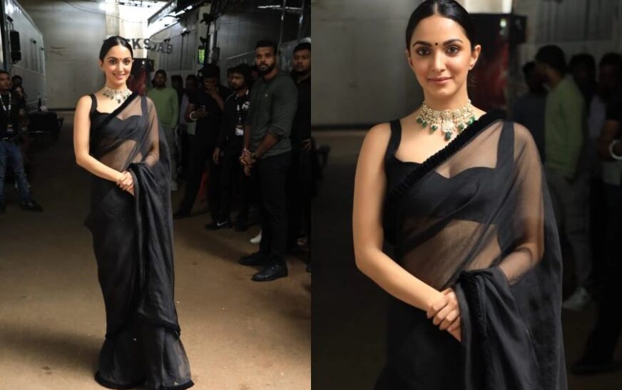 Kiara Advani black saree