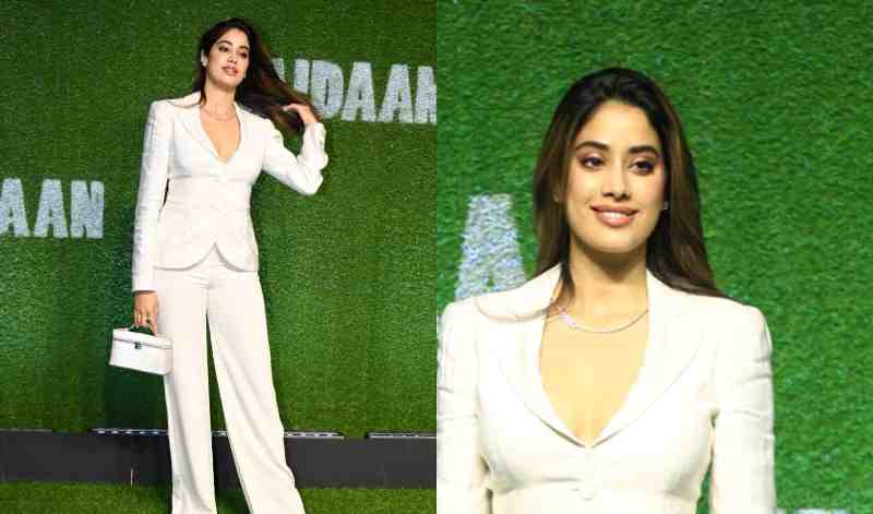 Janhvi Kapoor wears necklace with boyfriend shikhar name