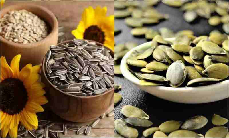 sunflower and pumpkin seeds