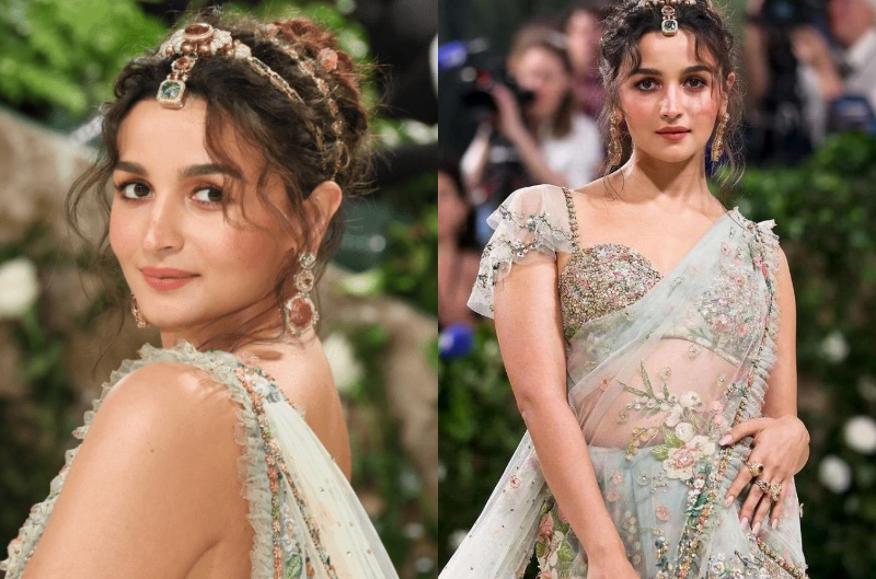 Alia Bhatt in saree at met gala 2024