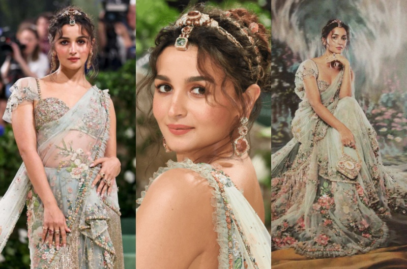 Alia Bhatt in Saree Looks Magical at MET Gala 2024