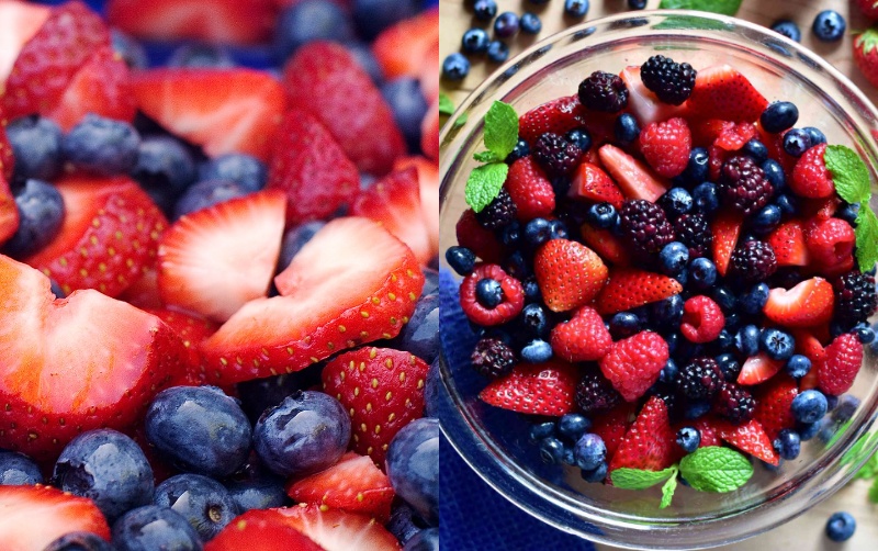 Strawberries and Raspberries